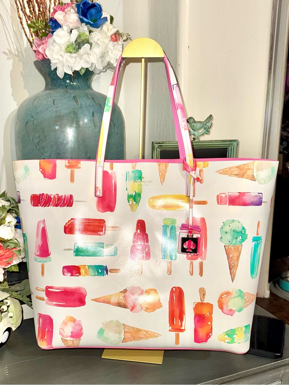 Kate Spade New York "Flavor of the Month" Francis Tote icecream & popsicles EUC - Picture 3 of 16